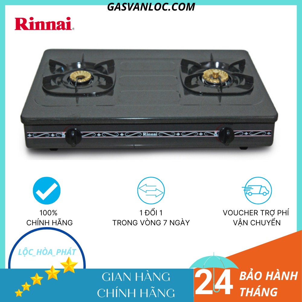 Bếp ga đôi rinnai rv-375n - ngọn lửa xanh - tiết kiệm gas - hàng chính hãng