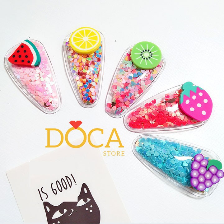 Set 5 Kẹp tóc nữ đẹp hình trái cây cực xinh