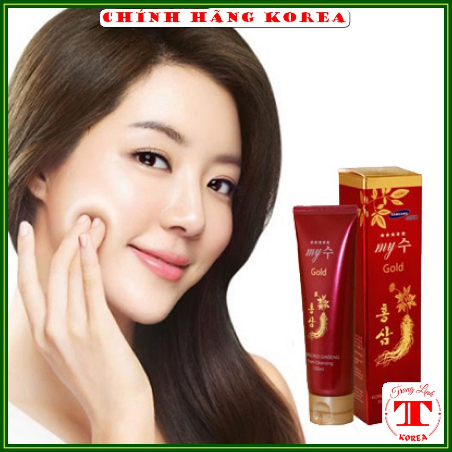 Sữa rửa mặt hồng sâm hàn quốc Gold My - Dưỡng da căng bóng, mịn màng, trắng sáng, chống lão hóa, tranglinhkorea