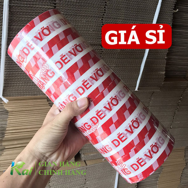 1 CÂY (6 CUỘN) BĂNG KEO “HÀNG DỄ VỠ” , MÀU ĐỎ hoặc VÀNG, 100 YARD, GIÁ SỈ, CHẤT LƯỢNG, GIAO NHANH