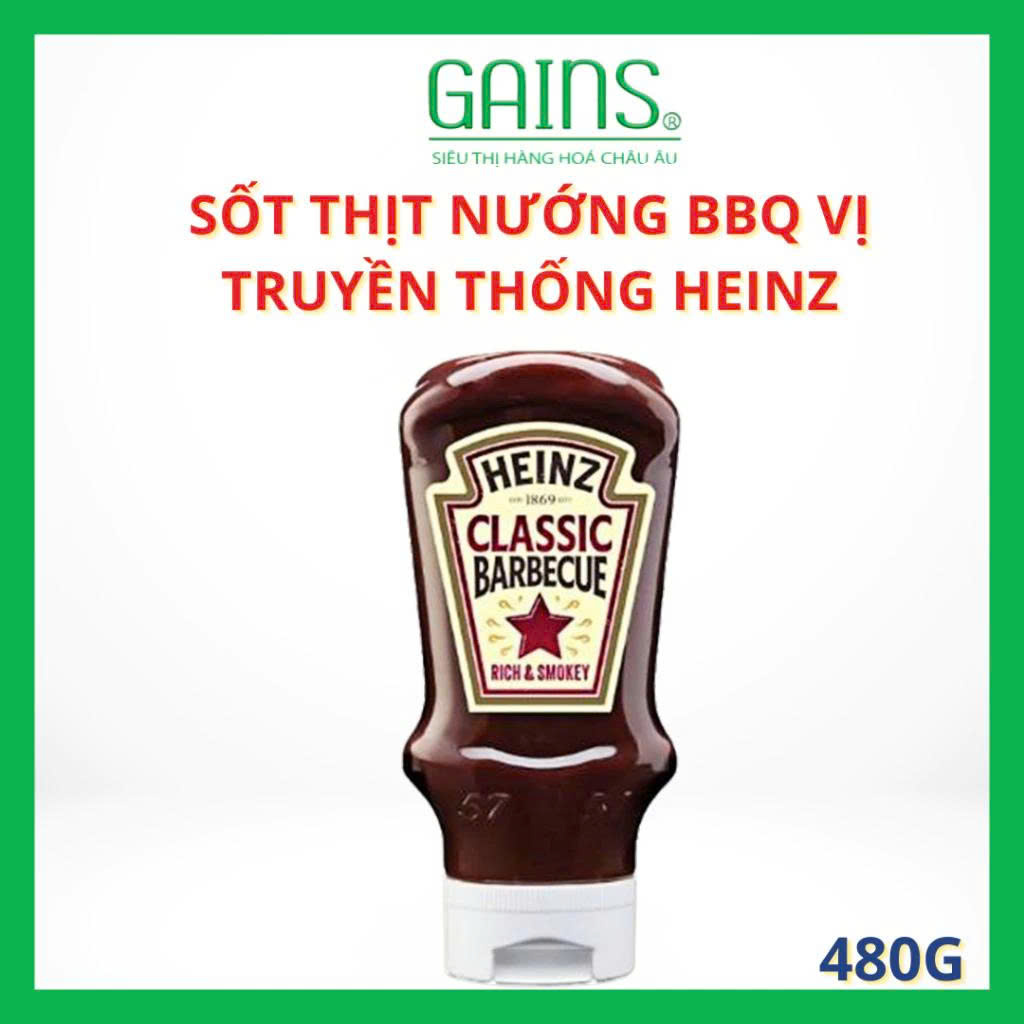 SỐT BBQ VỊ CỔ ĐIỂN HEINZ 480G | Sốt Ướp & Chấm Đồ Nướng Chuẩn Vị Mỹ