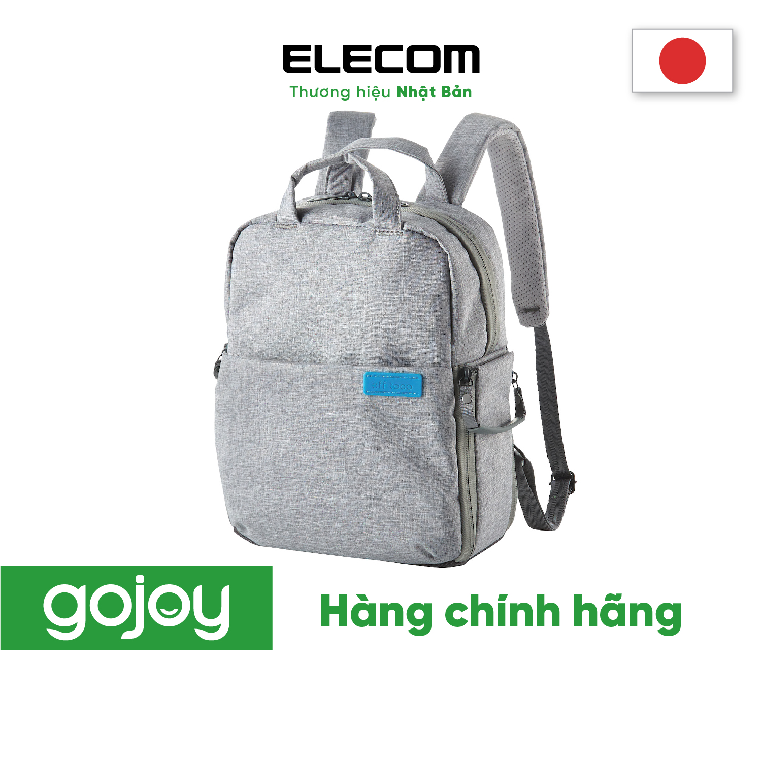 Balo thời trang du lịch elecom màu xám dgb- s036gy chính hãng- bảo hành 12 tháng