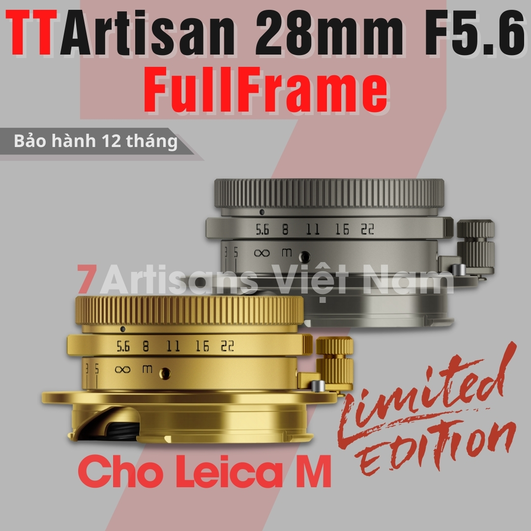 Ống kính TTArtisan 28mm F5.6 Limited Edition cho Leica M - Màu Gold và Titanium - Phiên bản giới hạn