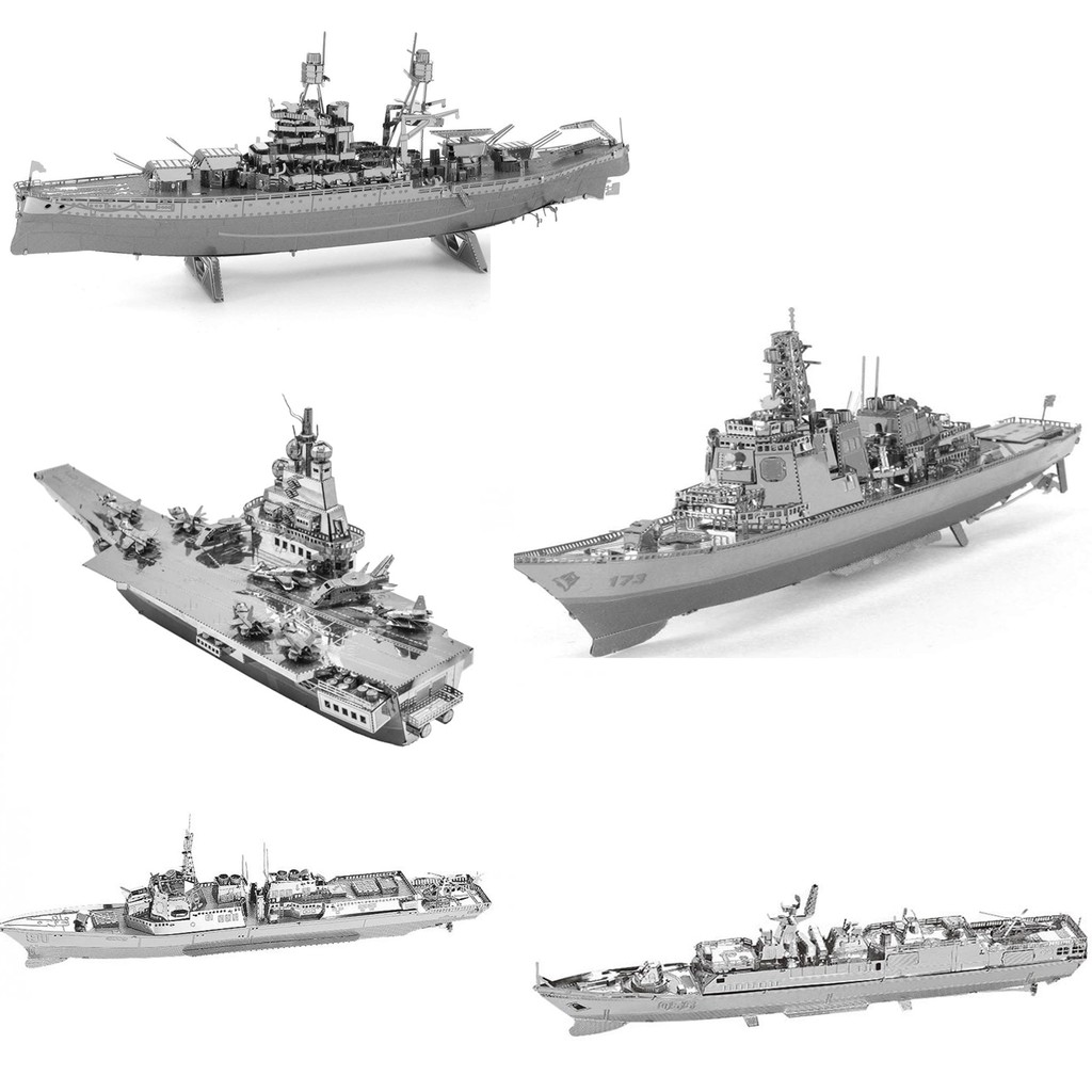 hot Chưa Ráp Mô Hình Kim Loại 3D Tàu Khu Trục Hải Quân Thế Chiến Thứ 2