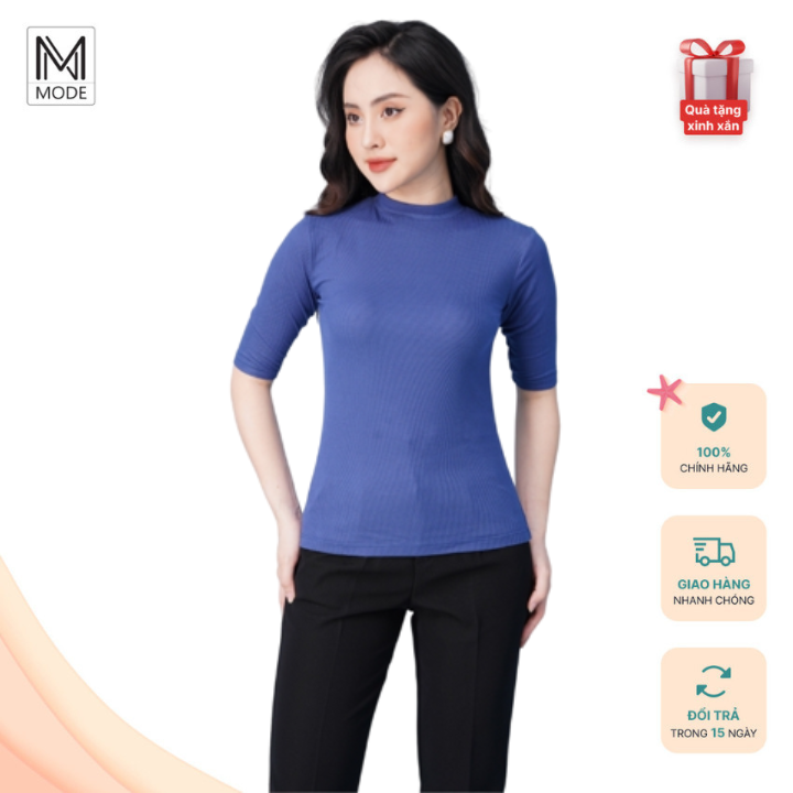 Áo thun len tăm ngocmode tay lỡ cổ 3 phân dáng ôm tôn dáng