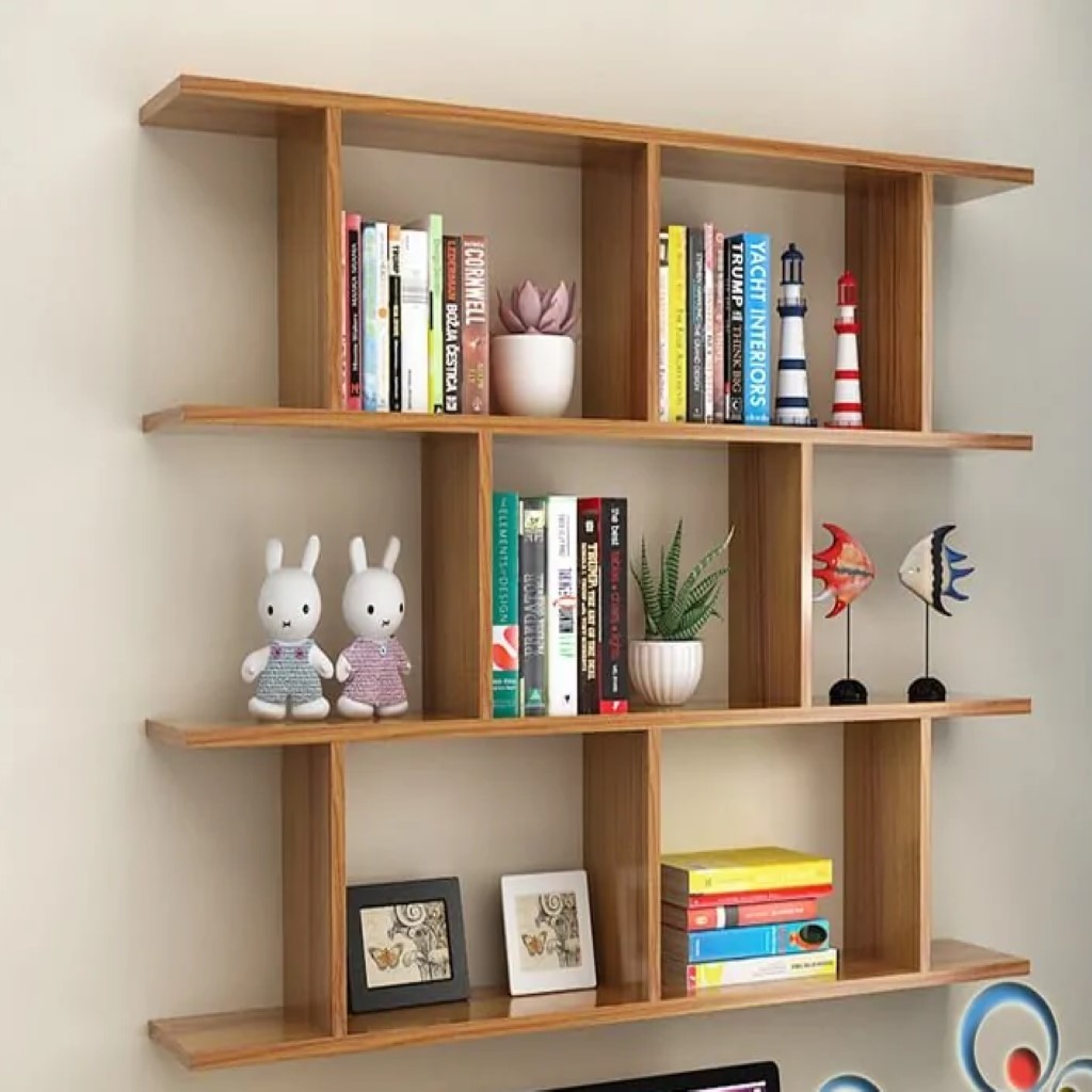 Kệ sách treo tường kệ trang trí như hình dài 1m-giá tại xưởng
