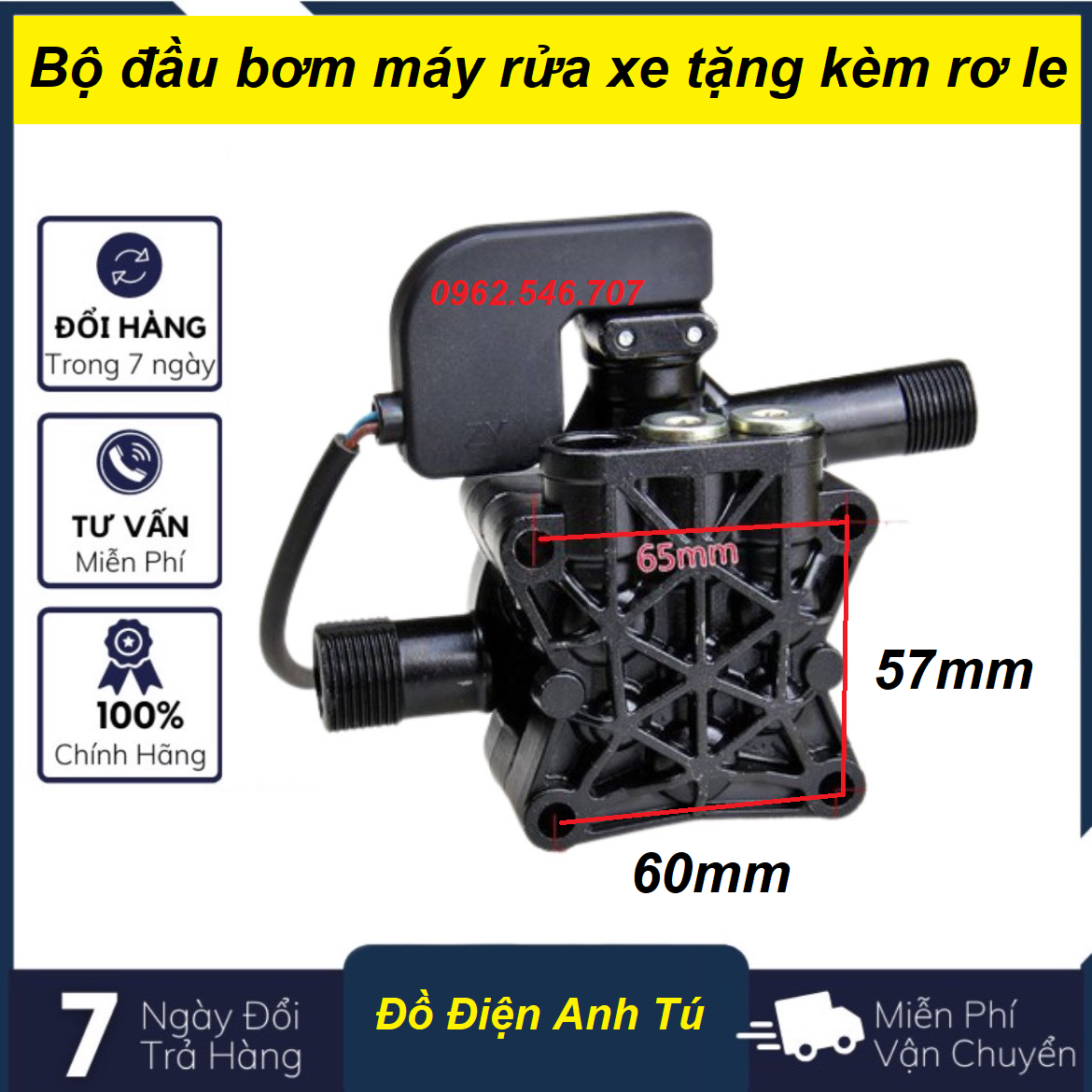 Bộ Đầu máy bơm rửa xe mini
