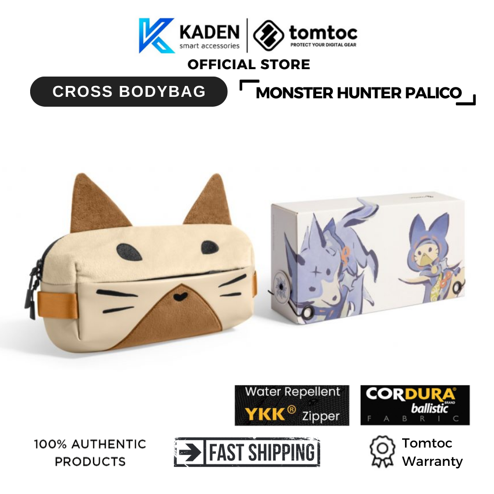 Túi đeo chéo tomtoc x monster hunter palico edc sling bag 4l minimalist – h02a4s2 - hàng chính hãng