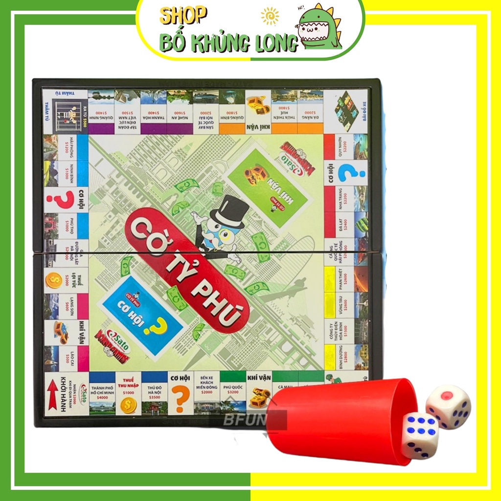 Đồ chơi trí tuệ cờ tỷ phú board games khám phá tư duy làm giàu của bé - bố khủng long