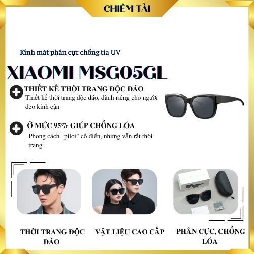 Kính mát phân cực chống tia uv xiaomi msg05gl