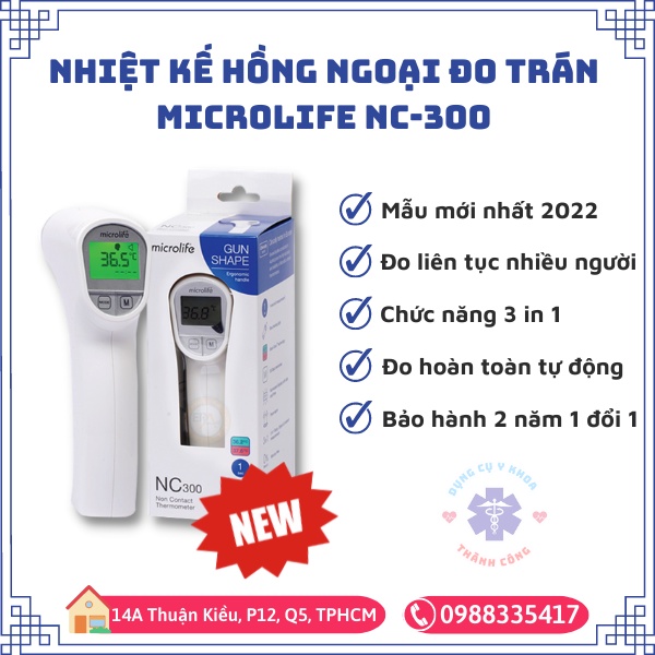 Nhiệt kế hồng ngoại đo trán 3in1 Microlife NC-300 Chính Hãng