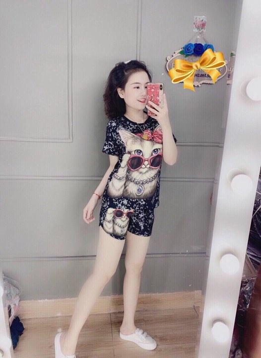 Sét bộ nữ mặc nhà thời trang mặc hè chất cao cấp quảng châu siêu mát manfashoin sbn01