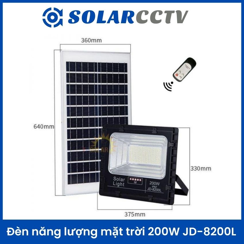 Đèn năng lượng mặt trời 200W JD