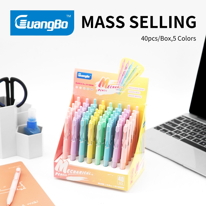 Bút chì kim bấm 0.5mm guangbo 14003d - 5 màu