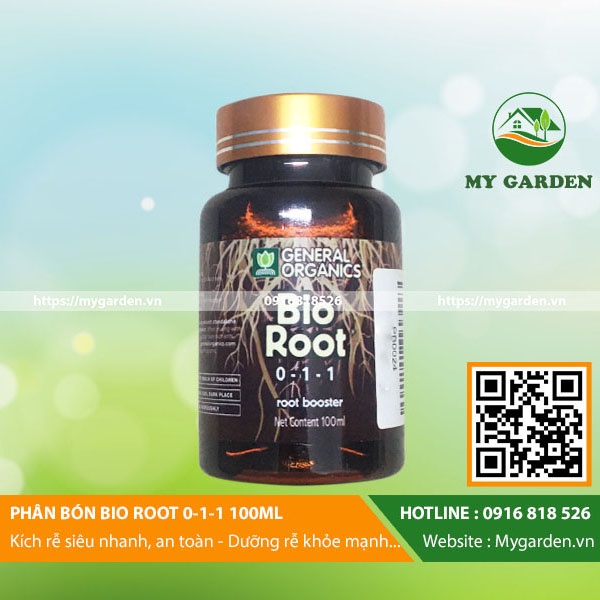 Phân bón hữu cơ kích thích ra rễ Bio Root 011, dạng nước, lọ 100ml, cho cây trồng - Hàng chính hãng