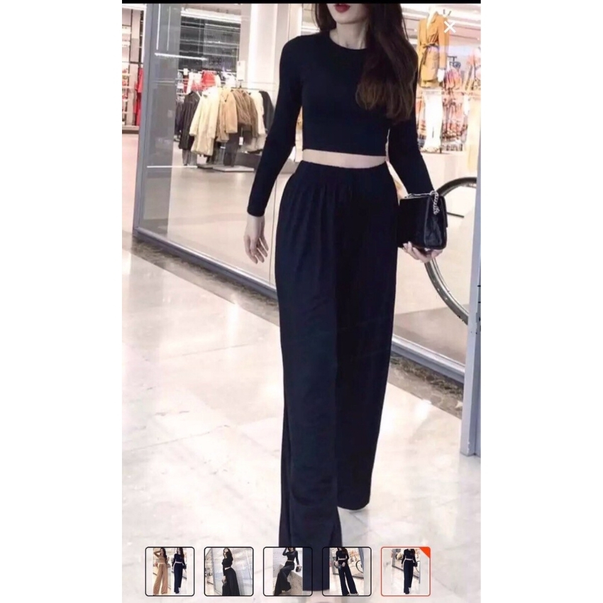 [HCM]Set bộ đồ nữ áo thun quần ống rộng YN9773 thời trang ZANATA Chất vải thoáng mát không nhăn không xù