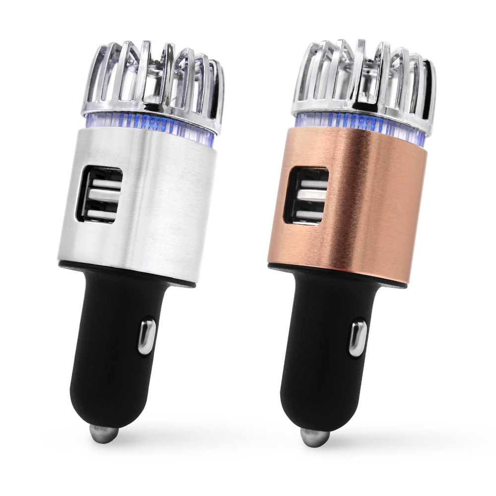 Máy lọc không khí ionkini kiêm tẩu sạc oto xe hơi 2 usb