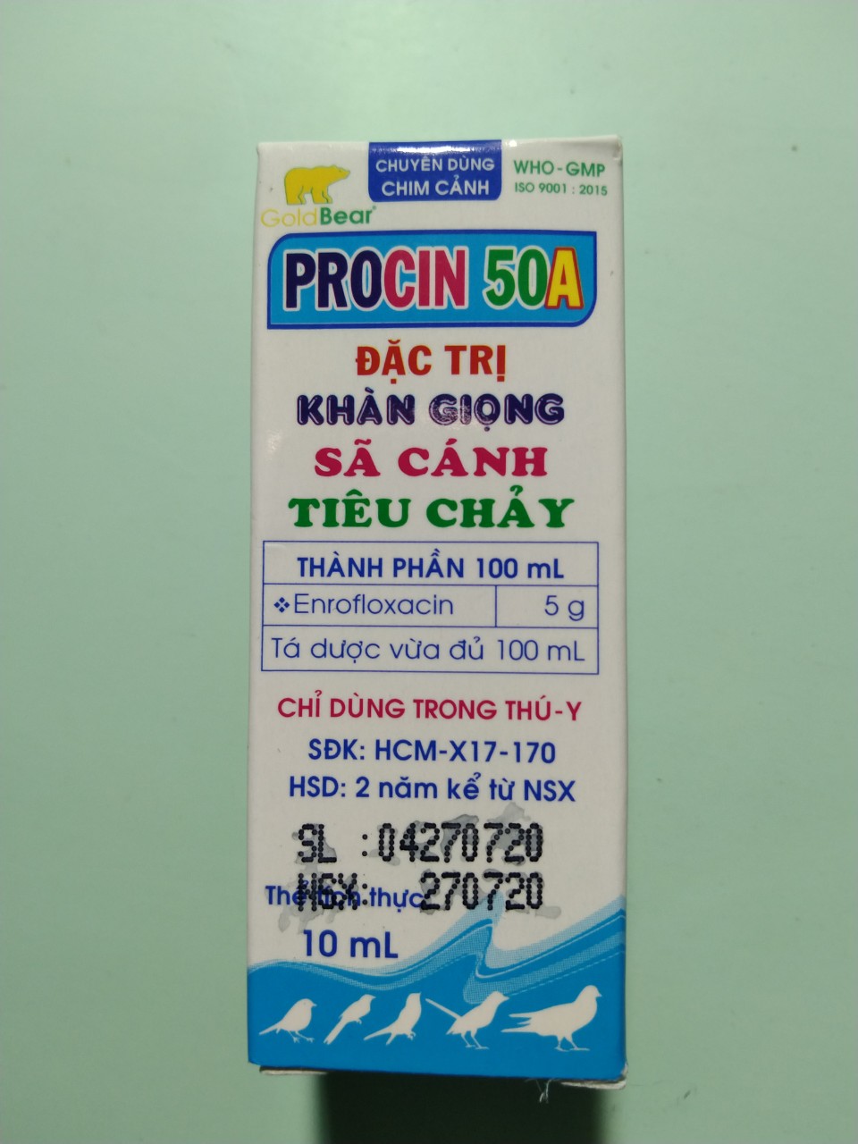 1 LỌ PROCIN 50A CHO CHIM CẢNH, VẸT