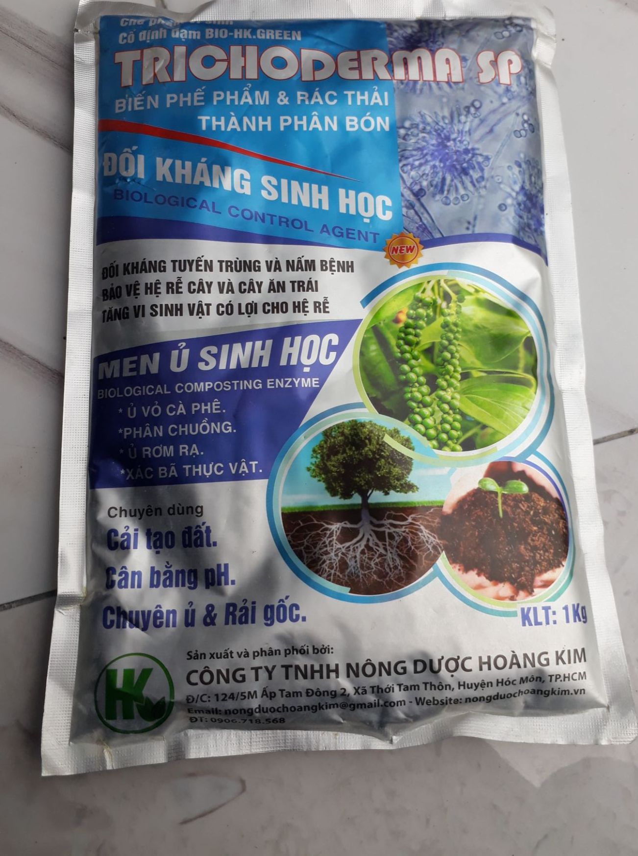 Trichoderma tím 1kg - men ủ sinh học phân hủy xác bã thực vật/hữu cơ