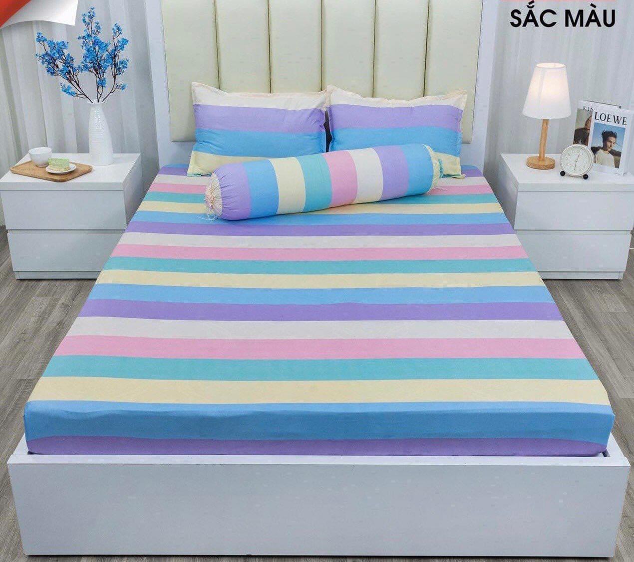 Bộ 4 món chăn ga gối hè thu Cotton poly giá rẻ | Set mền trần bông, drap giường, vỏ gối cotton poly đẹp đủ size