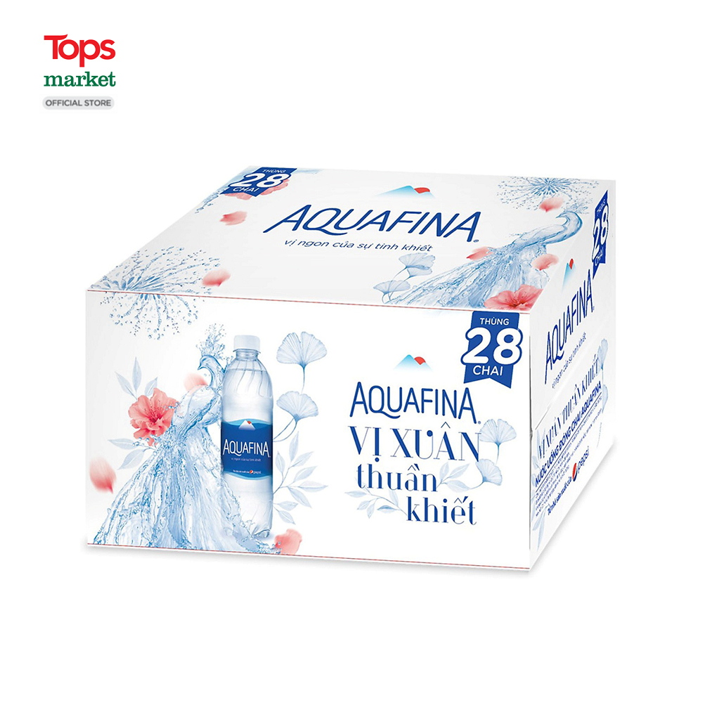 Thùng 28 Chai Nước Tinh Khiết Aquafina 500Ml - Siêu Thị Tops Market