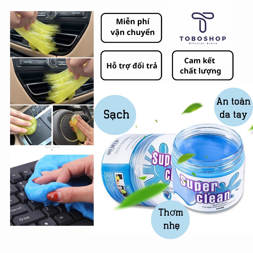 Gel vệ sinh vạn năng làm sạch nội thất ô tô, vệ sinh bàn phím, điện thoại, bụi bẩn, laptop