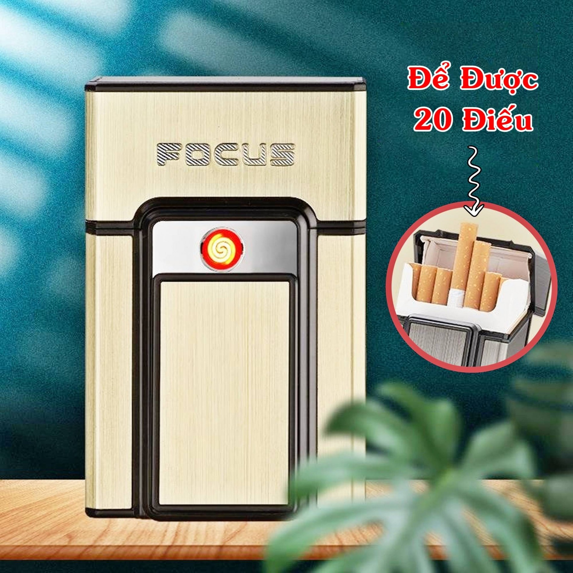 (HCM GIÁ SỈ) HỘT QUẸT BẬT LỬA ĐIỆN - HỘP THUỐC FOCUS 2IN1 (ĐỂ ĐƯỢC 20 ĐIẾU THUỐC) - (SẠC ĐIỆN) - CHẾ TÁC KIM LOẠI -BẬT LỬA SINH TỒN- SHOP SỈ 24H-KỸ NĂNG SINH TỒN