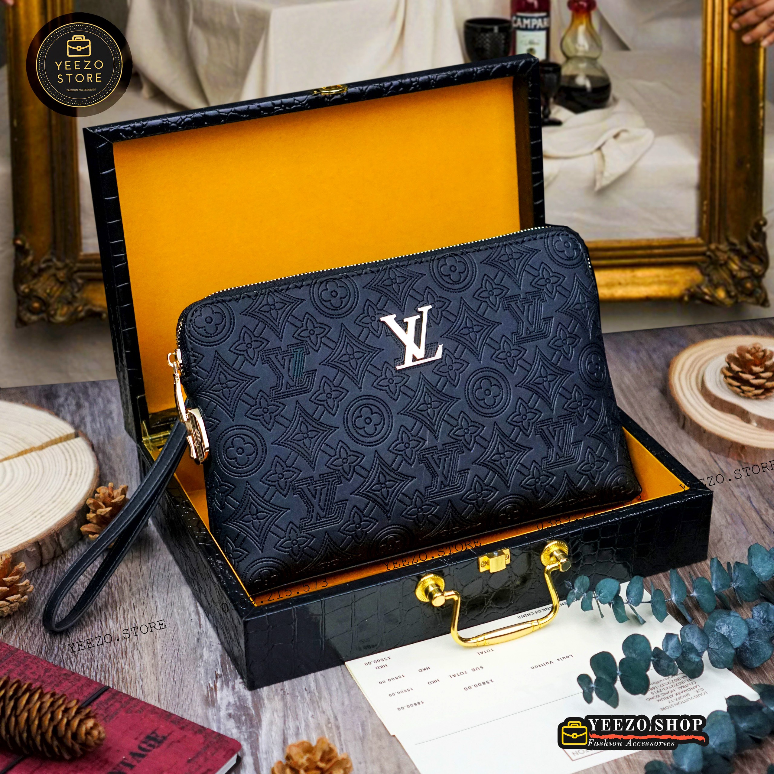 Ví Cầm Tay Cao Cấp YEEZO STORE - Clutch Dự Tiệc Nam Nữ - Túi Cầm Tay Sang Trọng L123