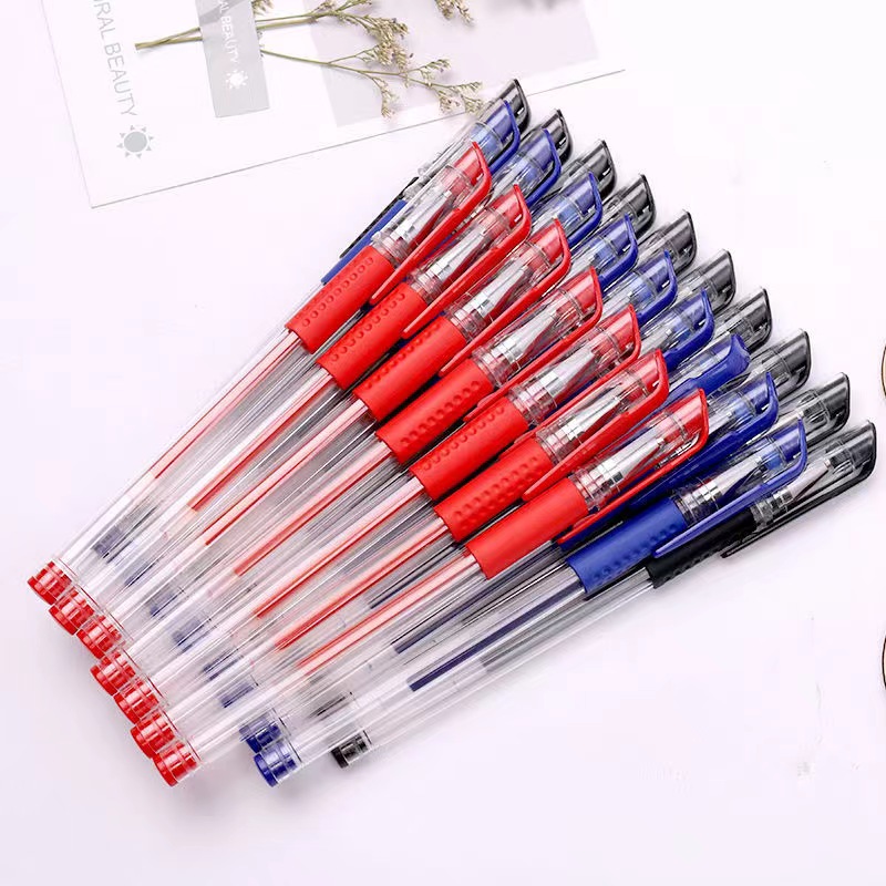 Bút Bi Bút Gel 0.5mm Cao Cấp Mực Đều - Bút Bi Nước Văn Phòng - Bút Bi Đen, Xanh, Đỏ, Bút Viết Luyện Chữ Đẹp