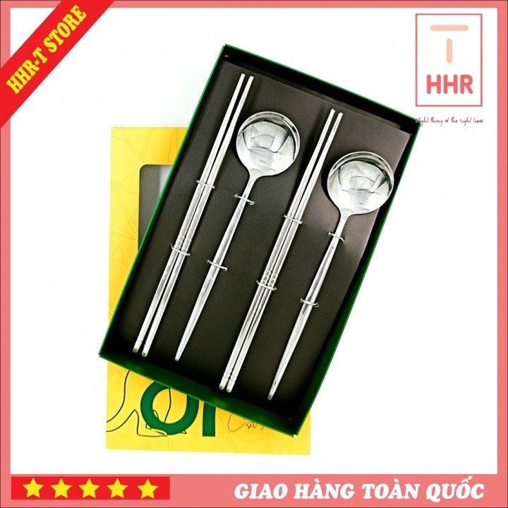 Bộ muỗng đũa inox cao cấp 8 món dreamer dcs-01 với 4 muỗng và 4 đũa