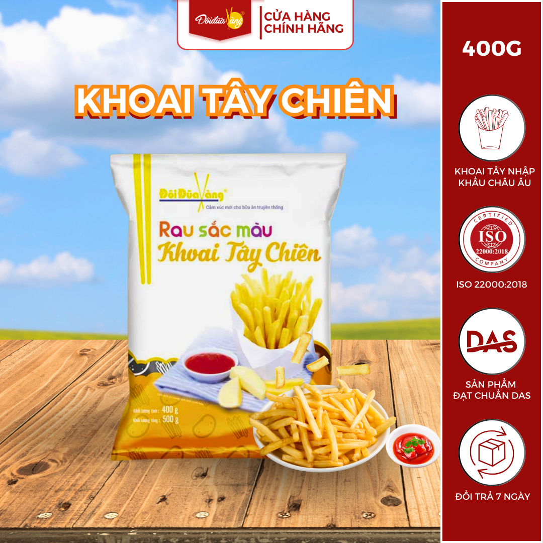 Khoai tây chiên Đôi Đũa Vàng, Snack khoai tây ăn vặt giòn tan - Giao tại Hà Nội và Hồ Chí Minh