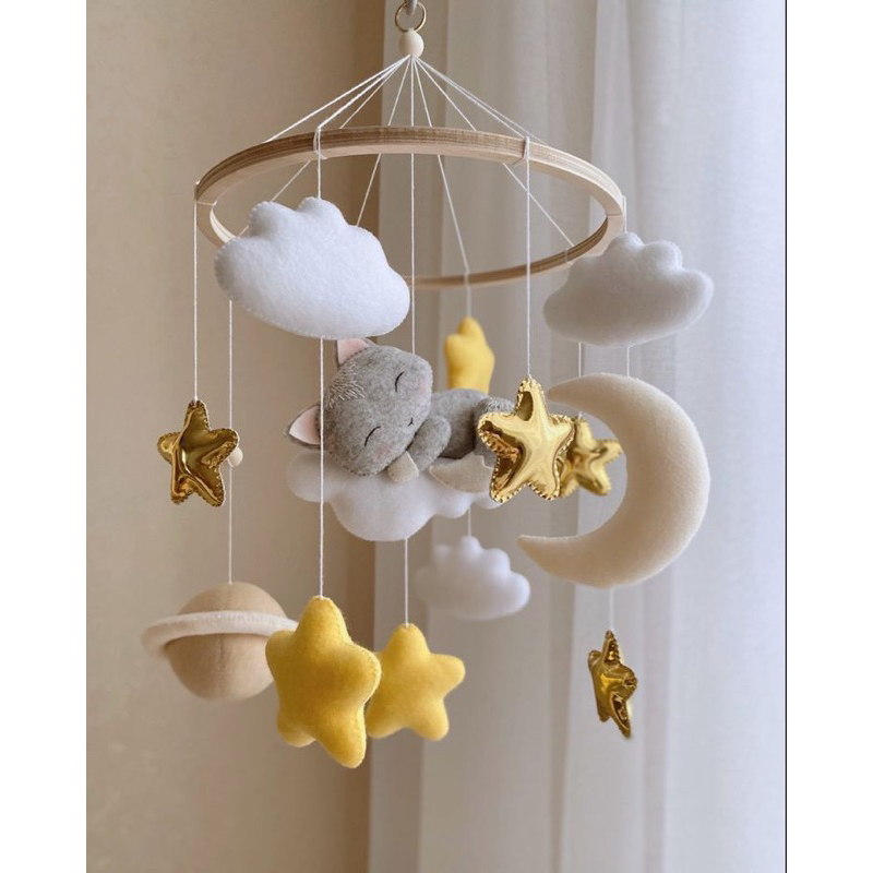  Đồ Chơi Treo Nôi Cũi Sắc Màu Kích Thích Thị Giác Cho Bé Sơ Sinh  CHƯA BAO GỒM THANH TREO VÀ HỘP NHẠC  