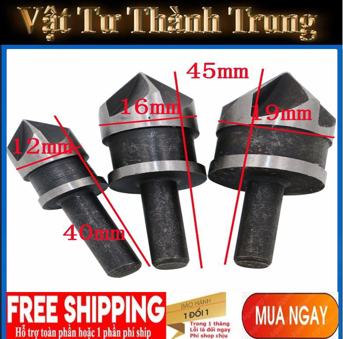 Bộ 3 mũi âm đầu vít gỗ