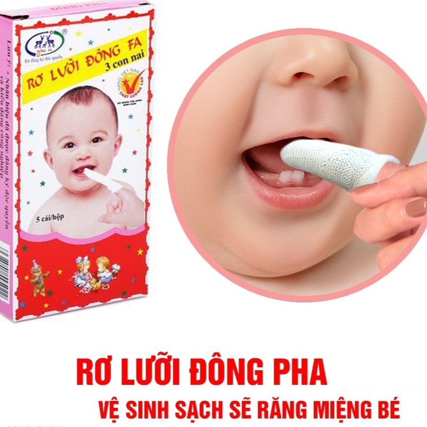 Rơ lưỡi, gạc rơ lưỡi xỏ ngón Đông Fa