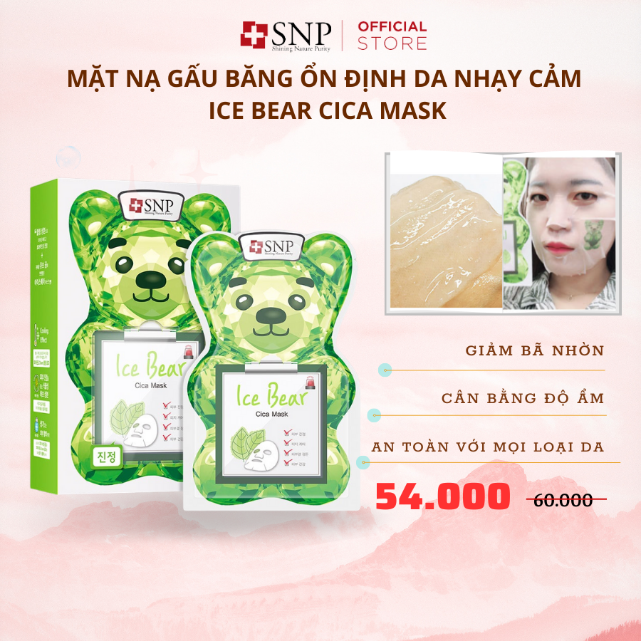 Mặt nạ ice bear mát lạnh ổn định da nhạy cảm snp
