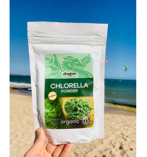 Bột tảo Chlorella hữu cơ 200g Dragon Superfood