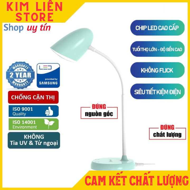 Đèn học bàn chống cận rl 38 rạng đông 6w - đèn bàn rd-rl-38.led kèm bóng đèn chip led - bảo hành 2 năm