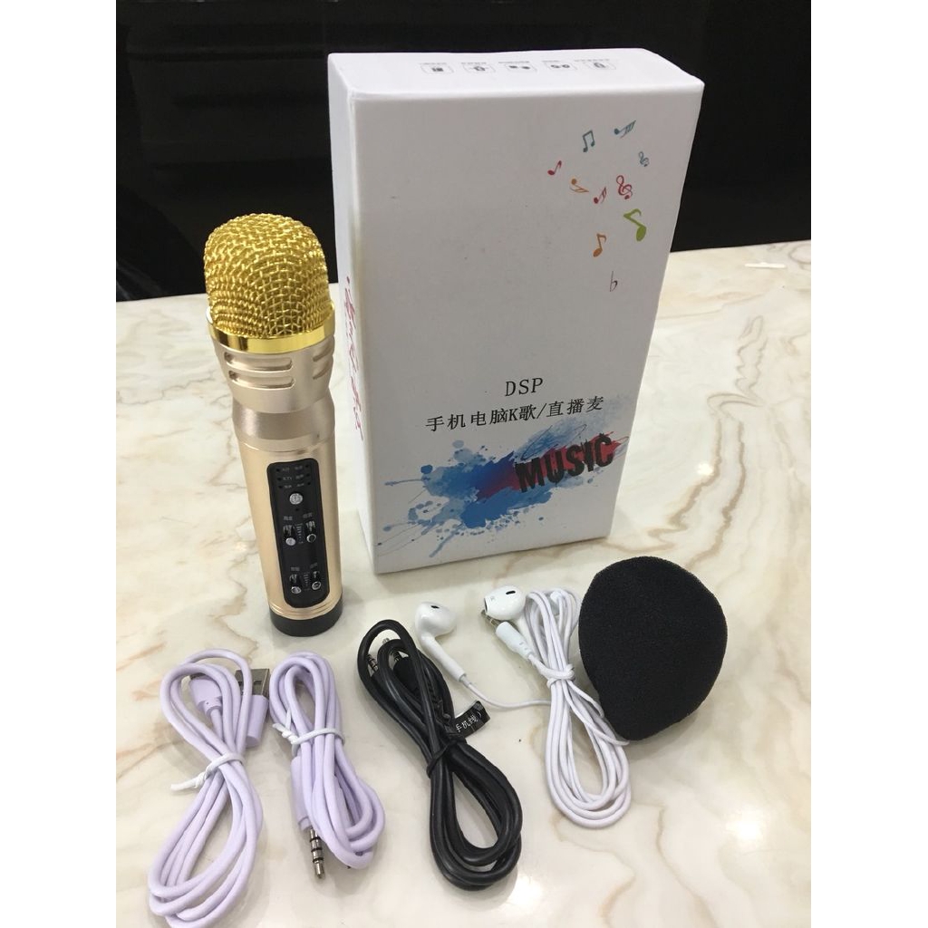 Mic C28 đẳng cấp live stream thu âm đa năng giả giọng đầy đủ phụ kiện tai phone
