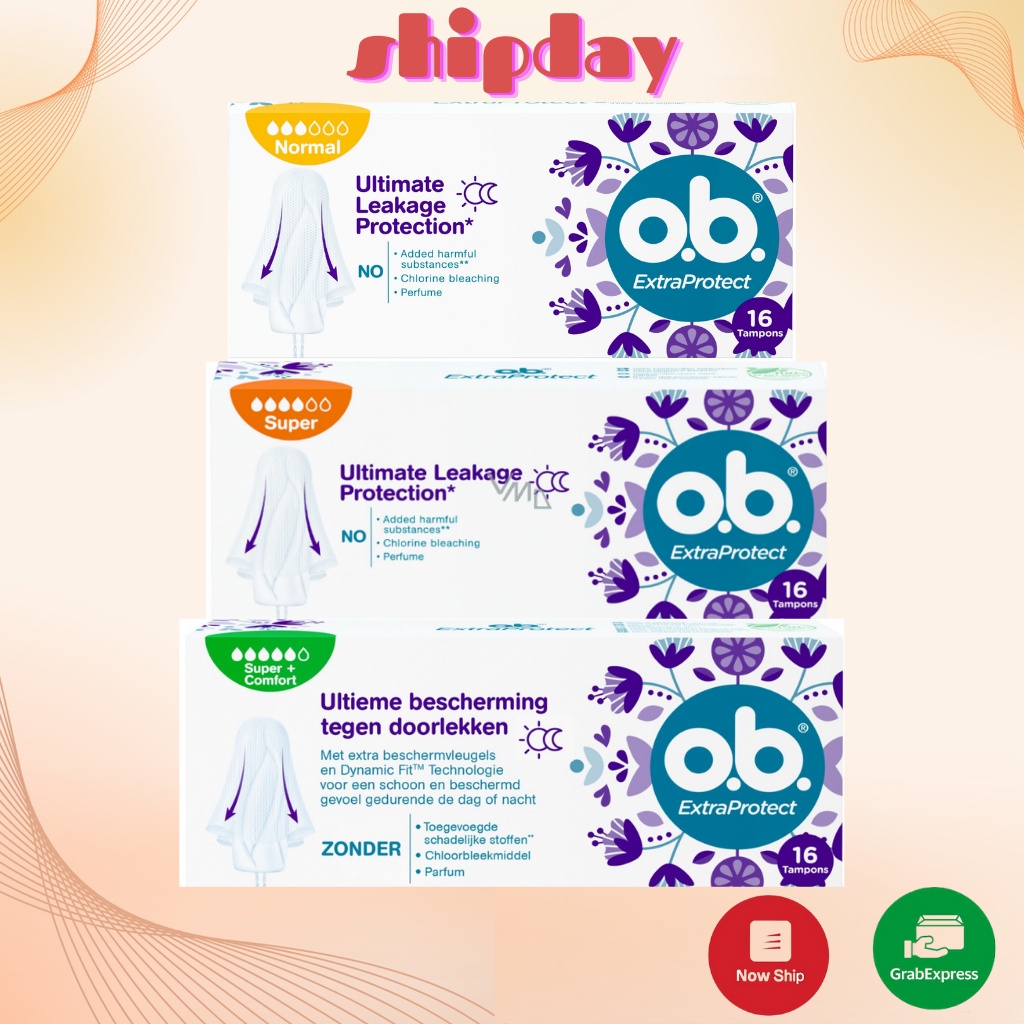 Tampon cần đẩy, Tampon Ob / Jessa / Facelle nội địa Đức đủ size date - Băng vệ sinh dạng nút