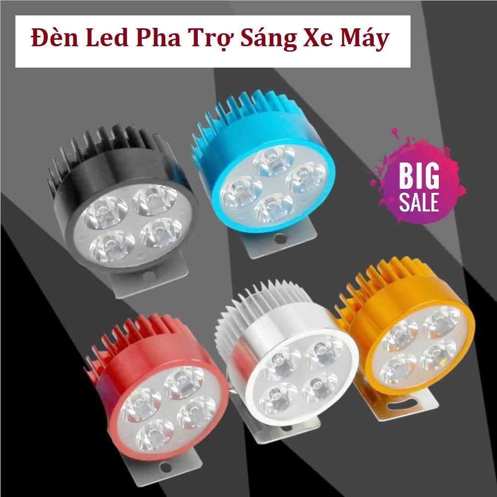 Đèn pha, Độ đèn xe máy, Đèn Pha Led Trợ Sáng Xe Máy, Xe Đạp Kiểu Dáng Nhỏ Gọn Dễ Lắp Đặt, Chất Liệu Hợp Kim Nhôm Chống Nước, Ánh Sáng Trắng Tầm Chiếu Xa, Phù Hợp Đi Phượt, Đi Đêm.