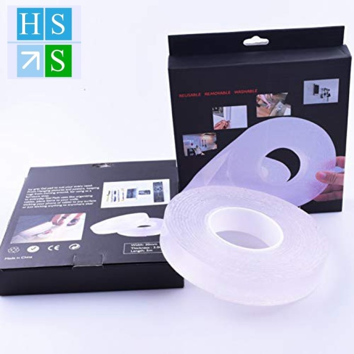 Băng keo siêu dính 2 mặt (Dài 3m, rộng 3cm) - Cuộn keo dính cường lực dùng đa năng trên mọi bề mặt
