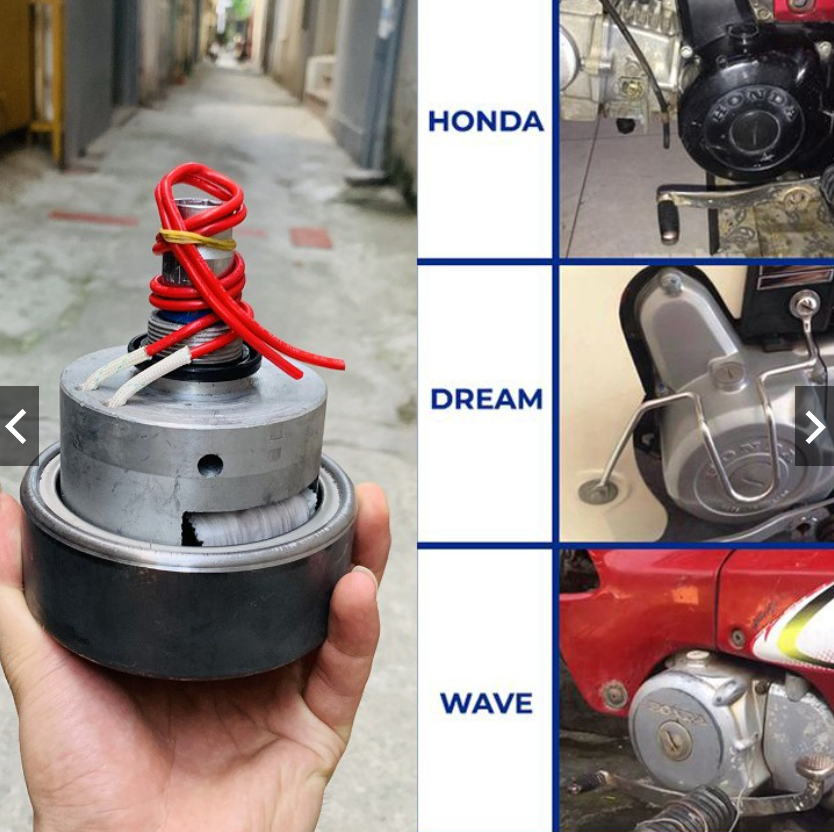 Củ phát điện gắn xe máy - Dòng điện 220V - Lõi đồng 100% - phát điện gắn xe máy - Máy phát điện gia đình - cu phat dien gan xe may