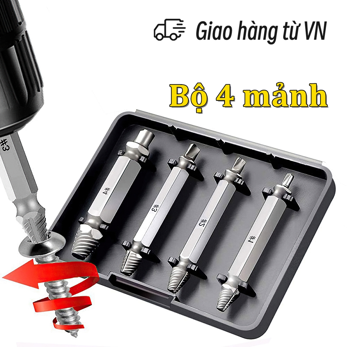 Dụng cụ tháo đinh ốc hỏng bộ vít remover và bộ kìm nhổ