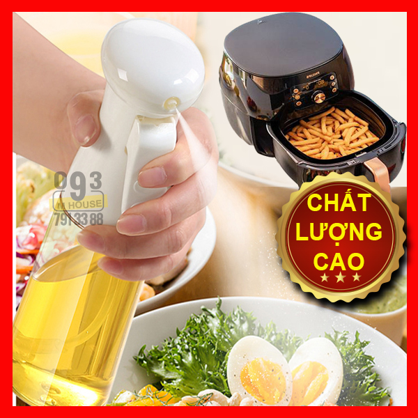 Chai Xịt Đựng Dầu Phun Sương Bình Phun Nước Giấm 240 ml Phụ Kiện Nồi Chiên Không Dầu