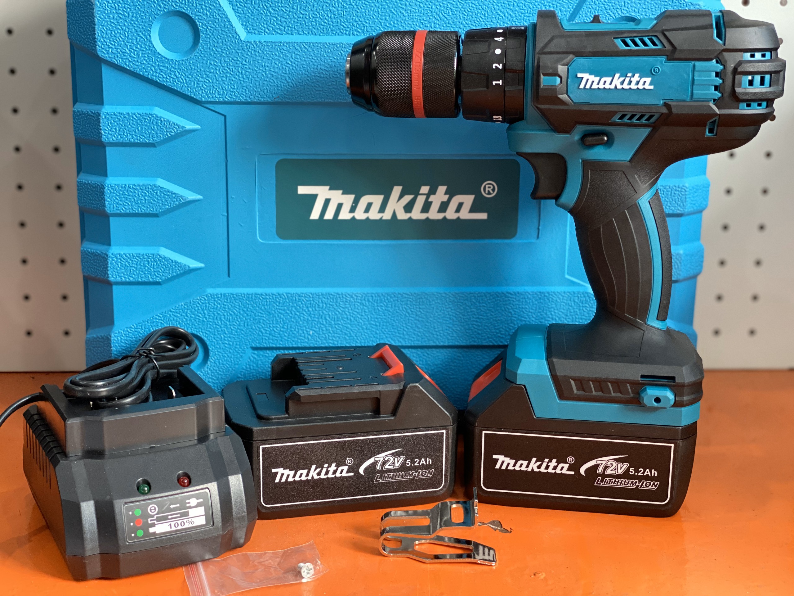 Máy khoan pin makita 72v động cơ 775 chổi than pin 10cell