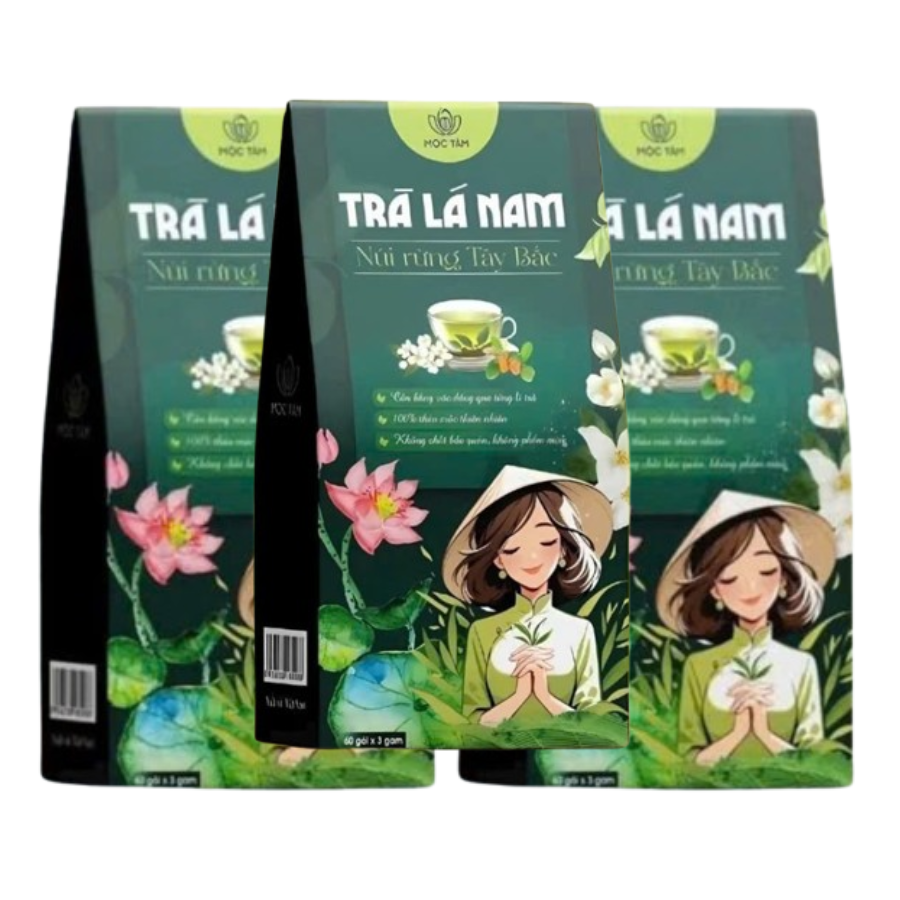 4 Hộp Trà Lá Nam Kết Hợp Lá Ổi Lá Sen Ppphan Tả Diệp Chè Vằng Cỏ Ngọt - Hỗ Trợ Thanh Nhiệt Thanh Lọc Cơ Thể Hộp 60 Gói