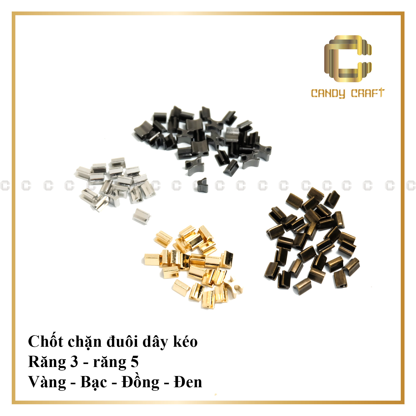 Chốt chặn 2 đầu dây kéo - phụ kiện làm túi xách