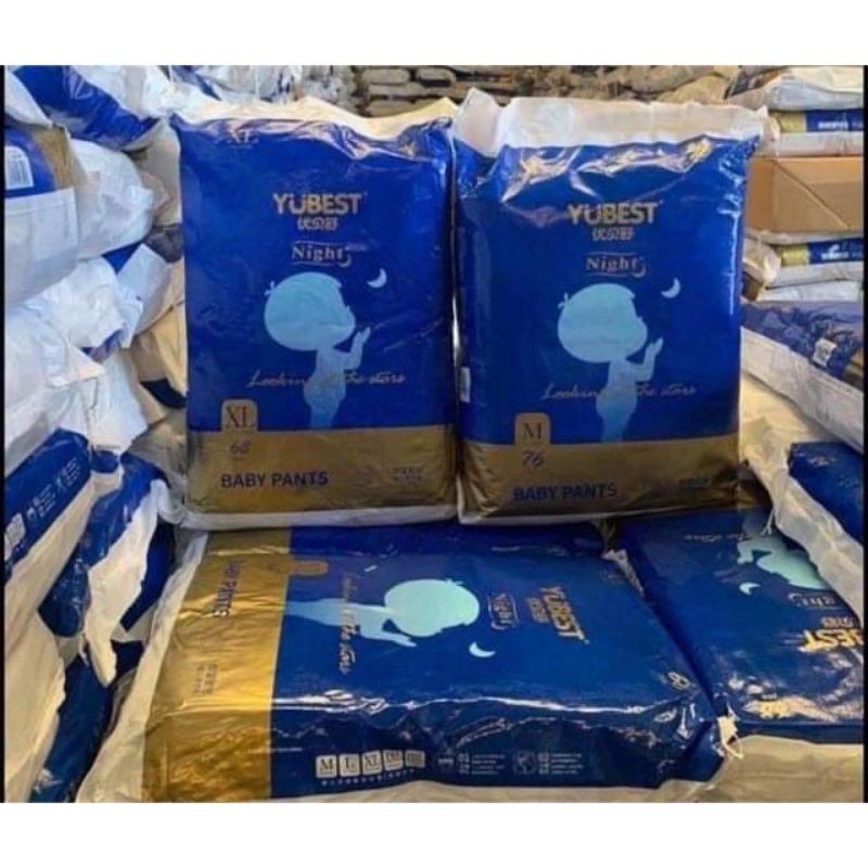 Bỉm quần Yubest Night nội địa trung đủ size cho bé M84, L78, XL72, XXL66, XXXL66