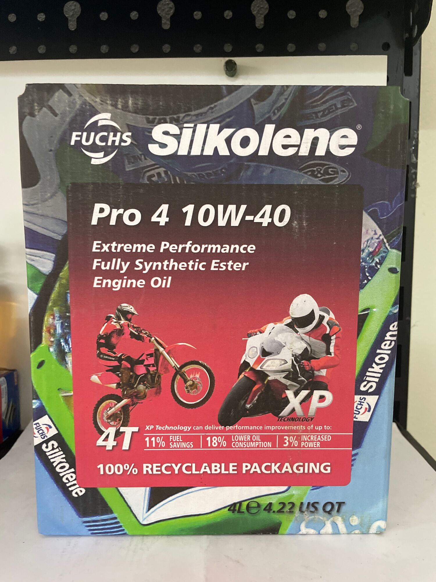 Nhớt Fuchs Silkolene Pro 4 10W40 XP (Hộp 4 Lít) - Nhập Khẩu UK - Nhớt tổng hợp exciter raider winner