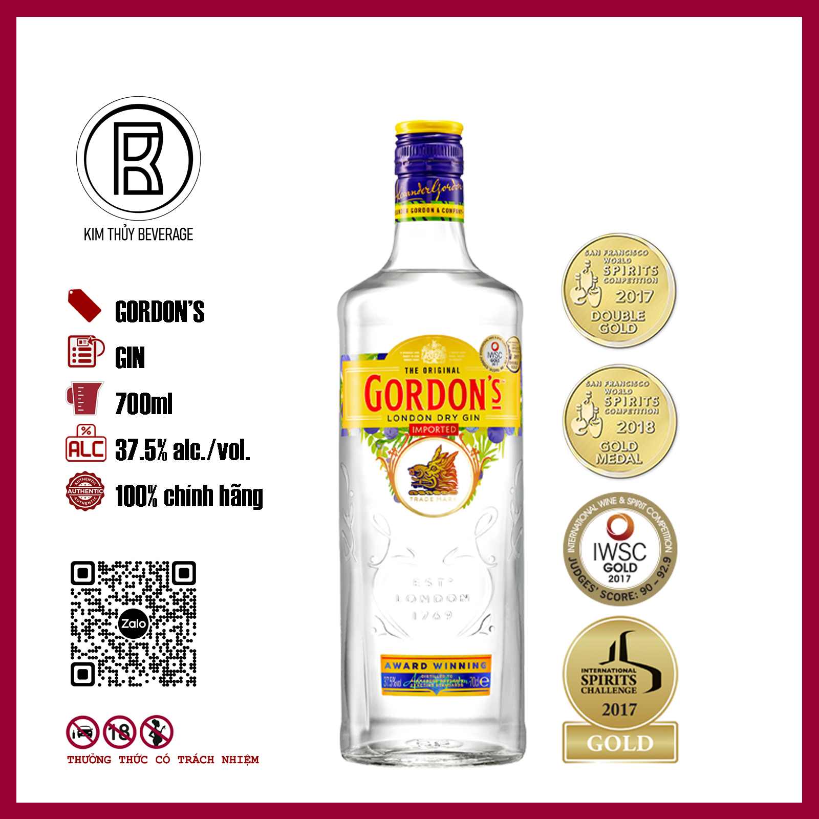 Gordon s London Dry Gin 700ml alc. 40%